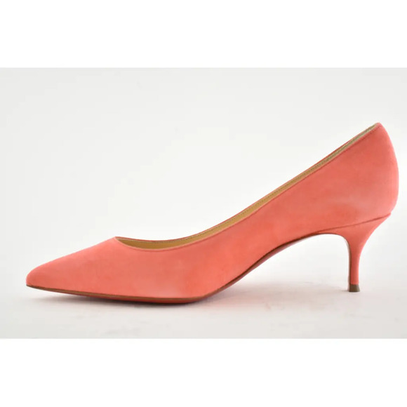 Christian Louboutin Kate 55 Smoothie Suede Classic Pointed Kitten Heel Pump 37.5 - Picture 7 of 10